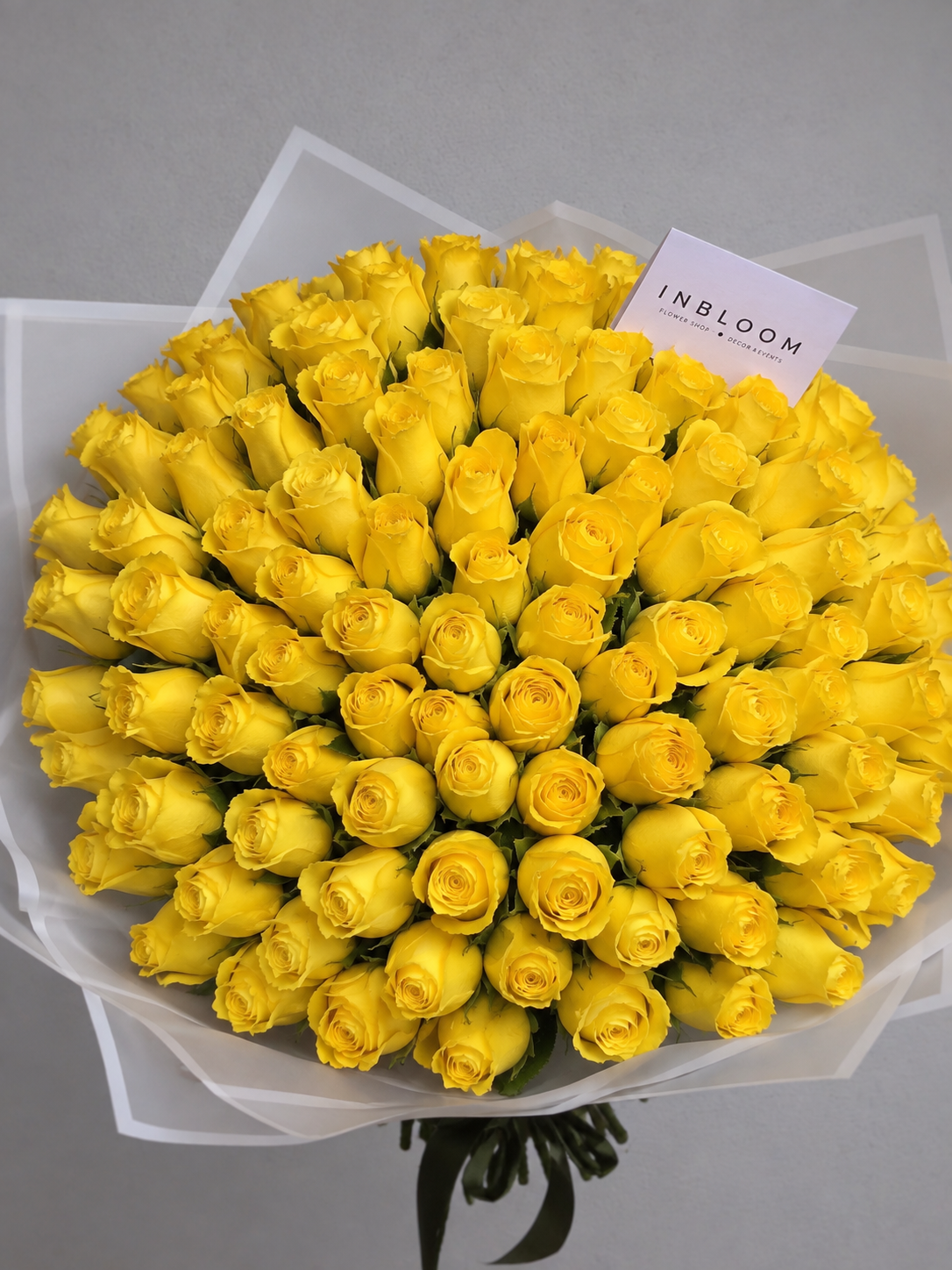 Ramo de 100 rosas amarillas